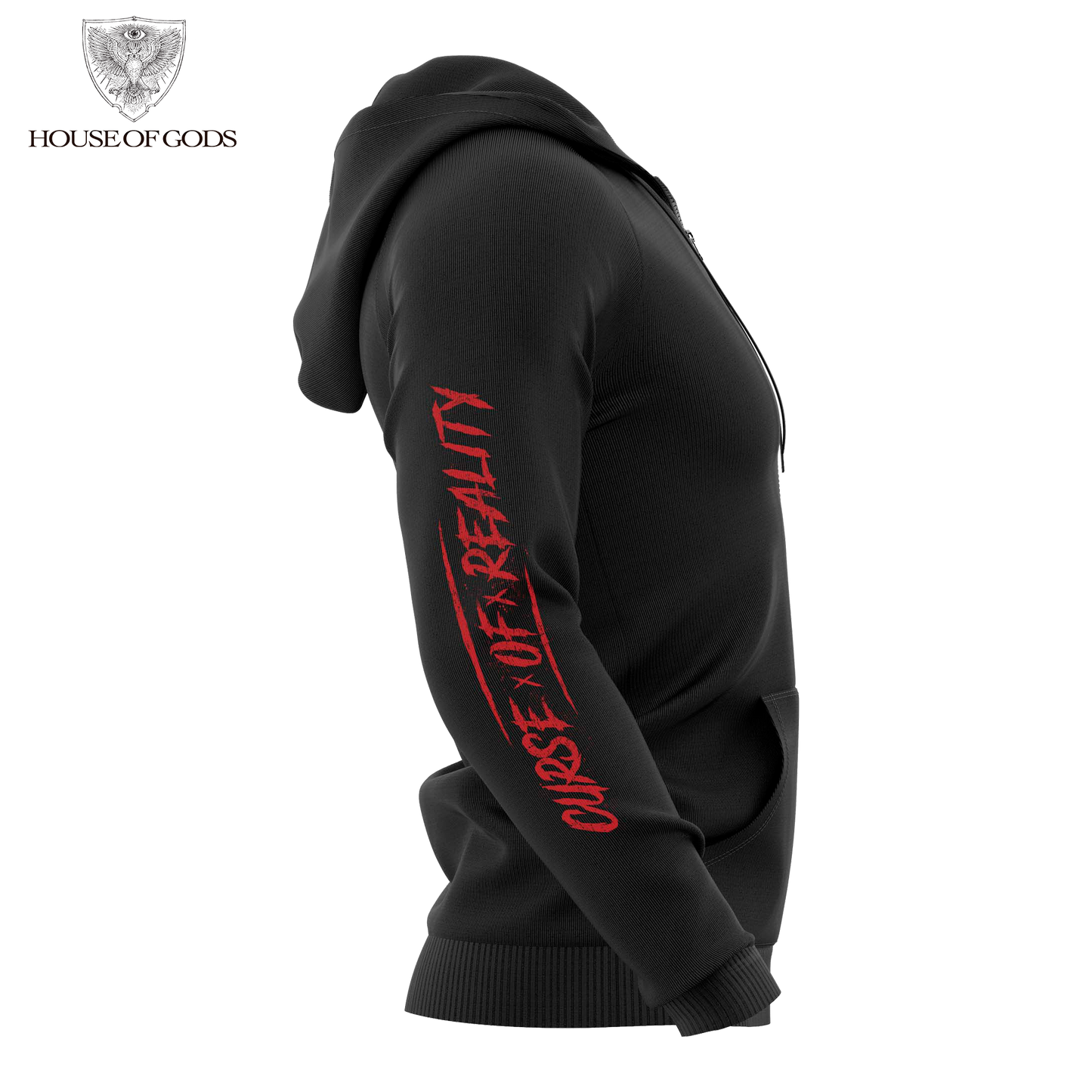 Poleron Zip Up Oficial Kreator - Curse of Reality - Negro