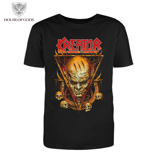 Polera Oficial Kreator - Face Horns - Negro