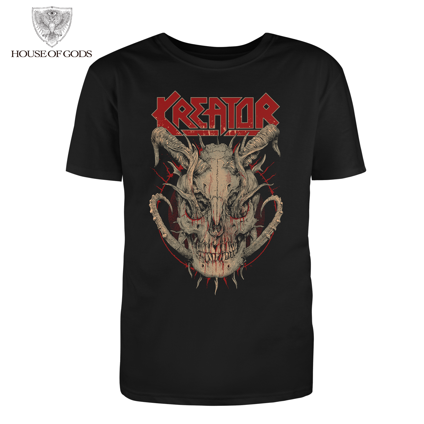 Polera Oficial Kreator - Skull Horns - Negro