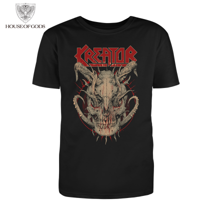 Polera Oficial Kreator - Skull Horns - Negro