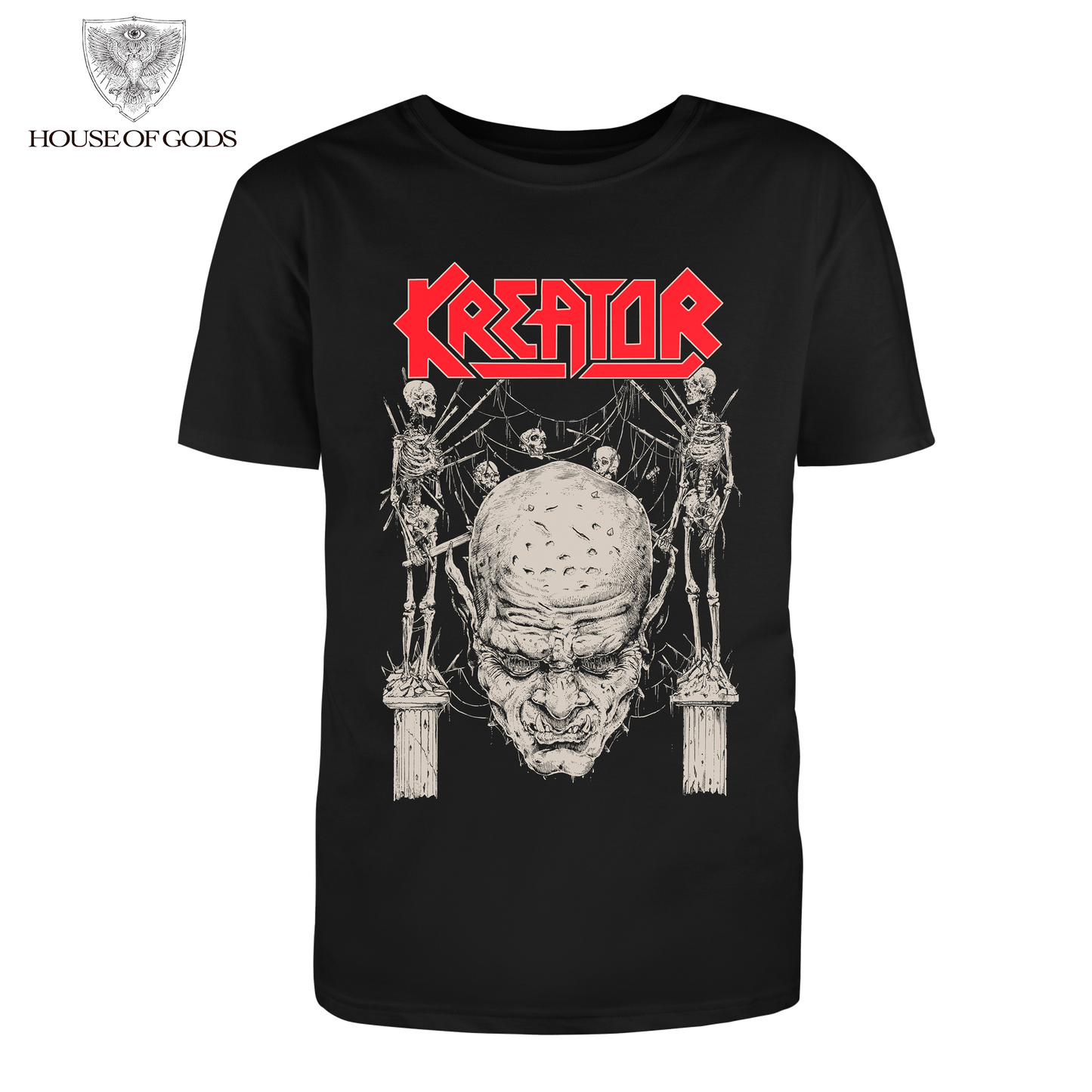 Polera Oficial Kreator - Skull n Skeletons - Negro