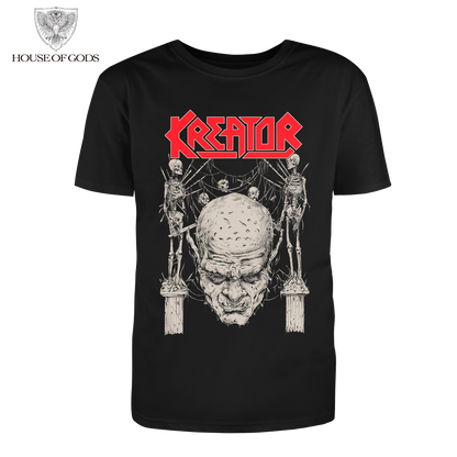 Polera Oficial Kreator - Skull n Skeletons - Negro