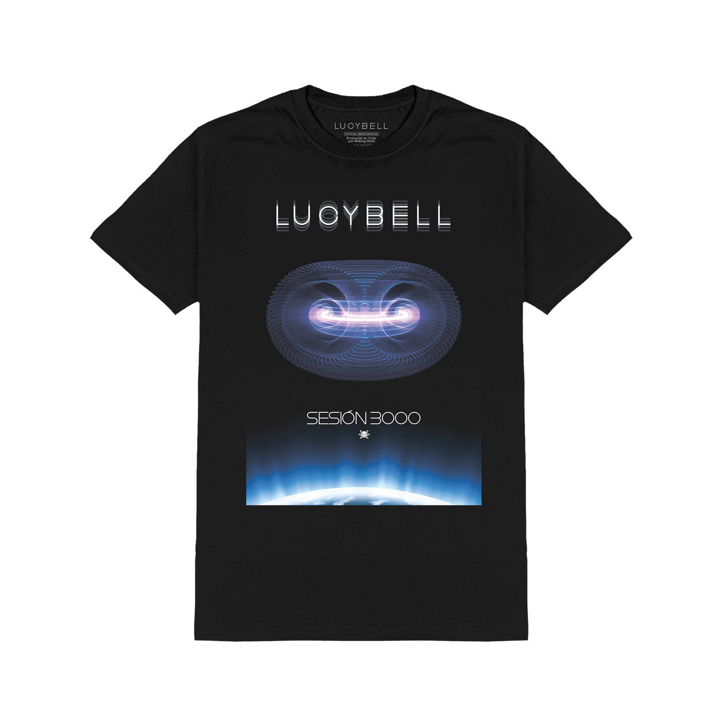 Polera Oficial Lucybell - Sesión 3000 - Negro