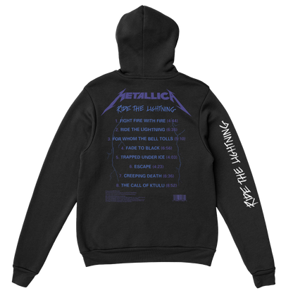 Poleron Hoodie Oficial Metallica - Ride The Lightning - Negro