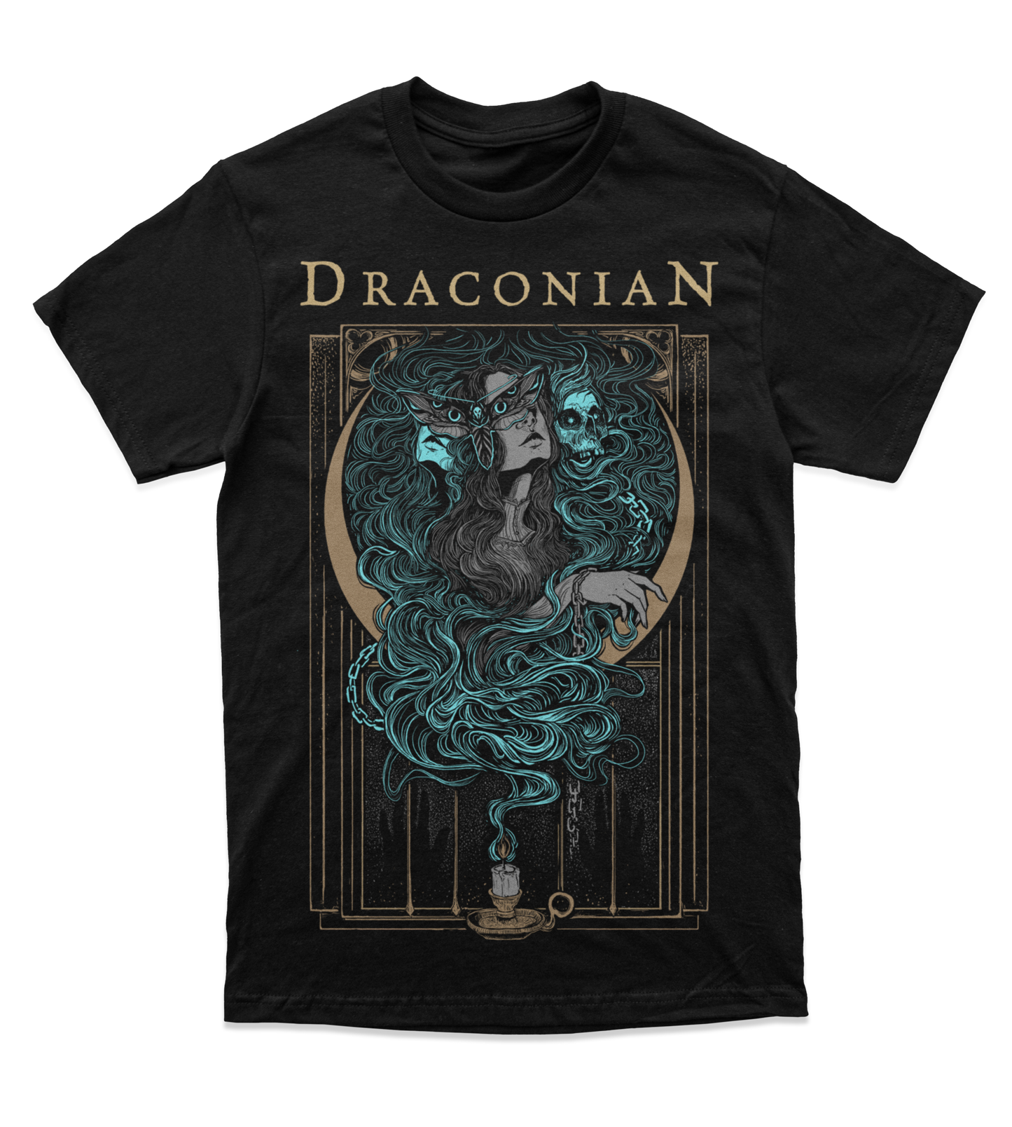 Polera Oficial Draconian - Sleepwalkers - Negro