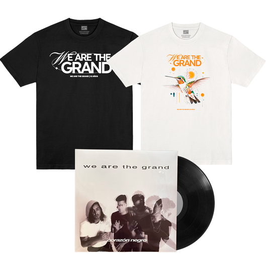 We Are The Grand - Pack - 2 Poleras + Vinilo Corazón Negro