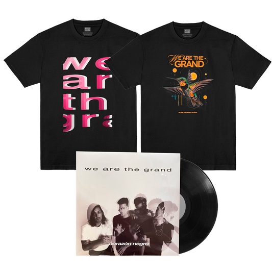 We Are The Grand - Pack - 2 Poleras + Vinilo Corazón Negro
