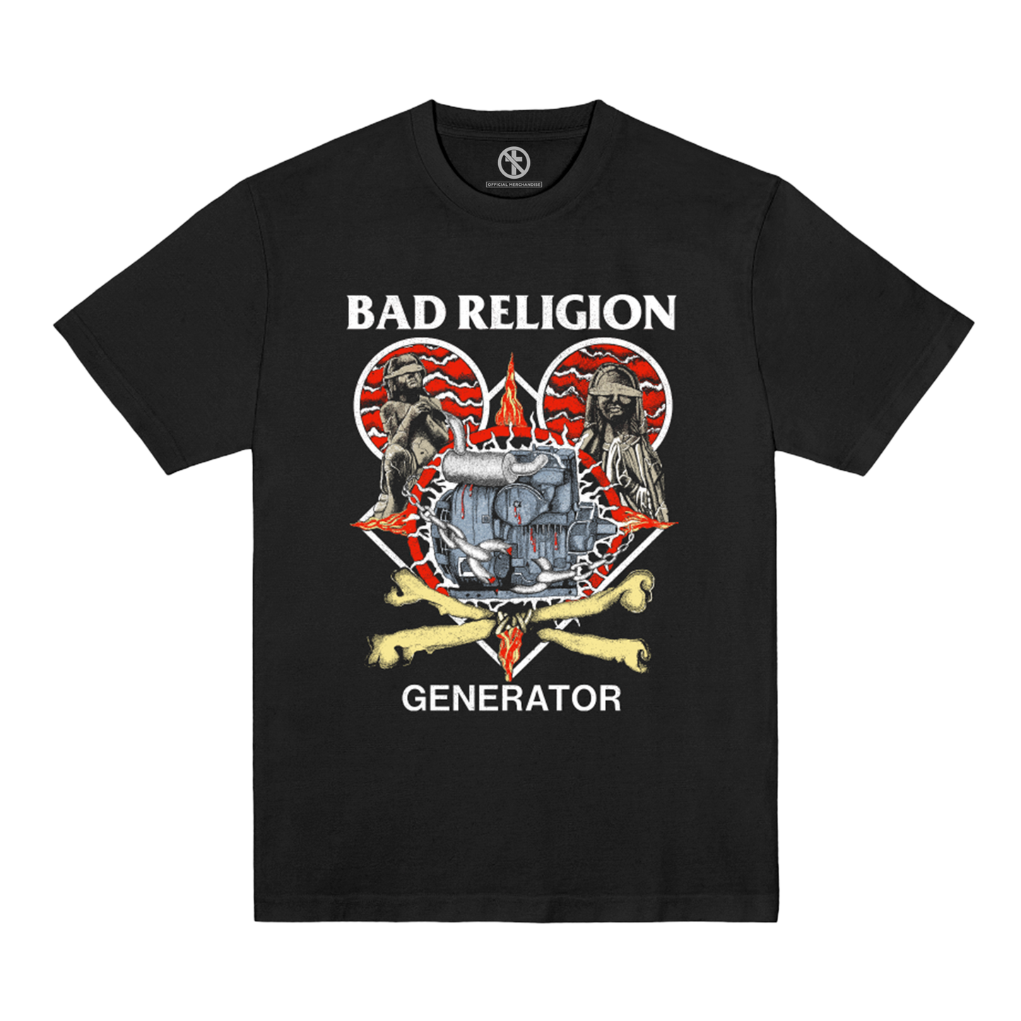 Polera Oficial Bad Religion - Generator Blindfolded - Negro