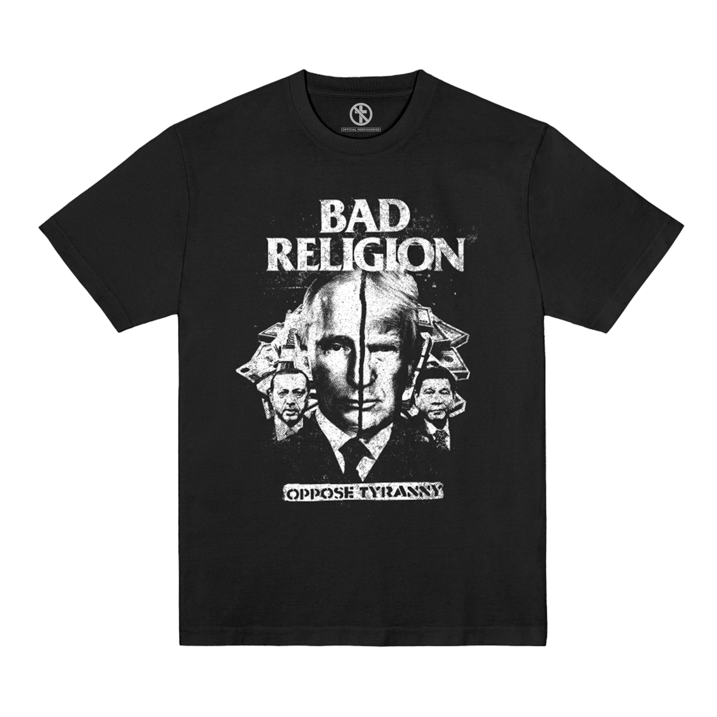 Polera Oficial Bad Religion - Oppose Tyrany - Negro