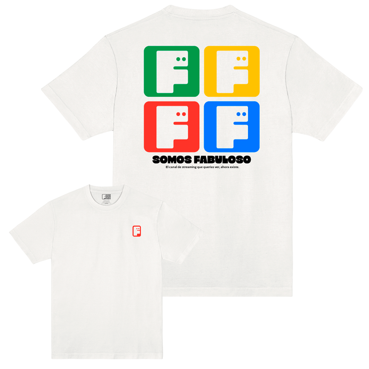 Polera Oficial Fabuloso - Somos Fabuloso - Blanco