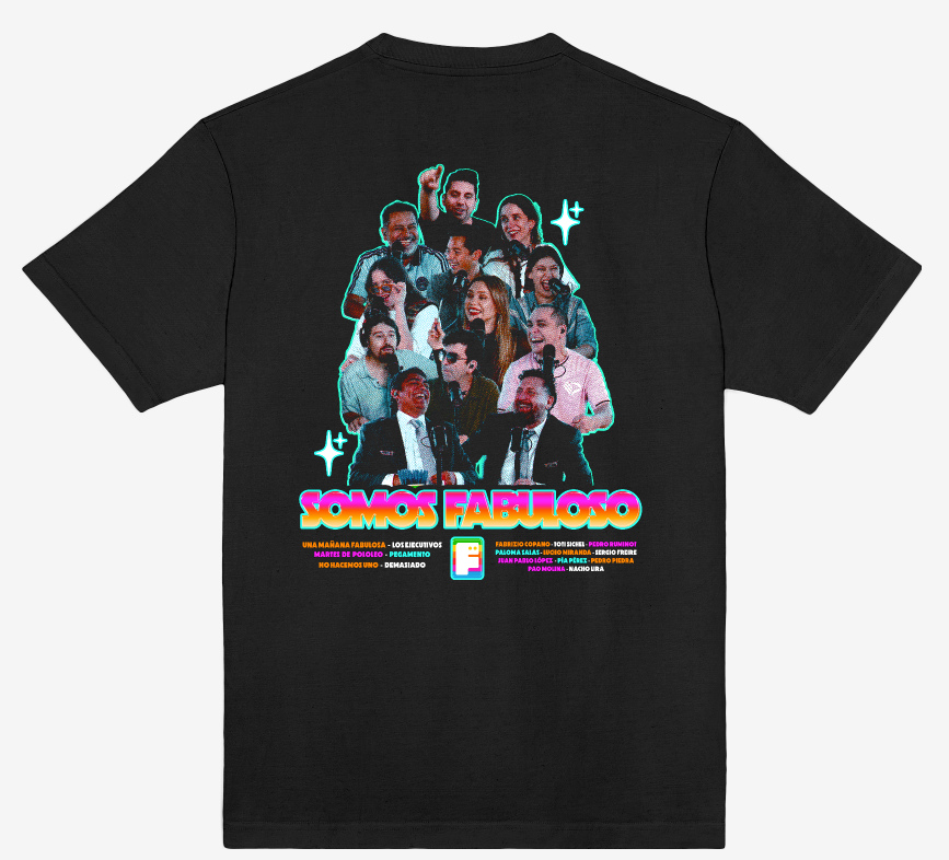 Polera Oficial Fabuloso - Somos Fabuloso - Negro