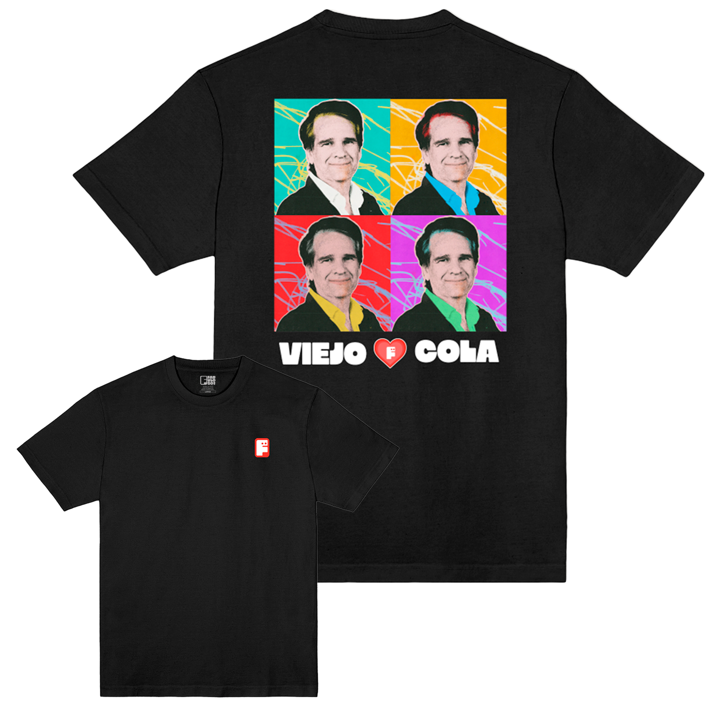 Polera Oficial Fabuloso - Viejo Cola - Negro