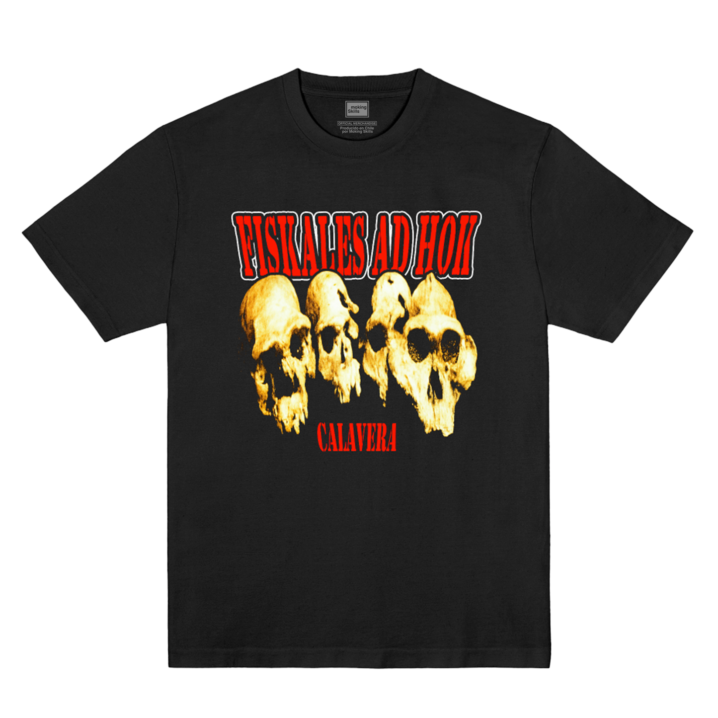 Polera Oficial Fiskales Ad-Hok - Calaveras - Negro
