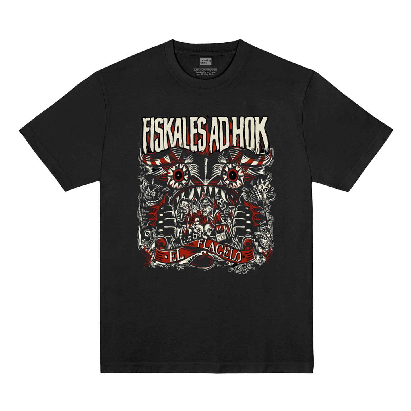 Polera Oficial Fiskales Ad-Hok - El Flagelo - Negro