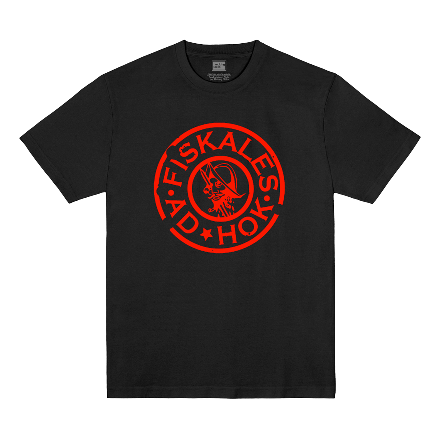 Polera Oficial Fiskales Ad-Hok - Logo Rojo - Negro