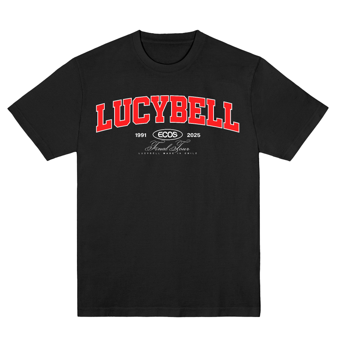 Polera Oficial Lucybell - Varsity Rojo - Negro