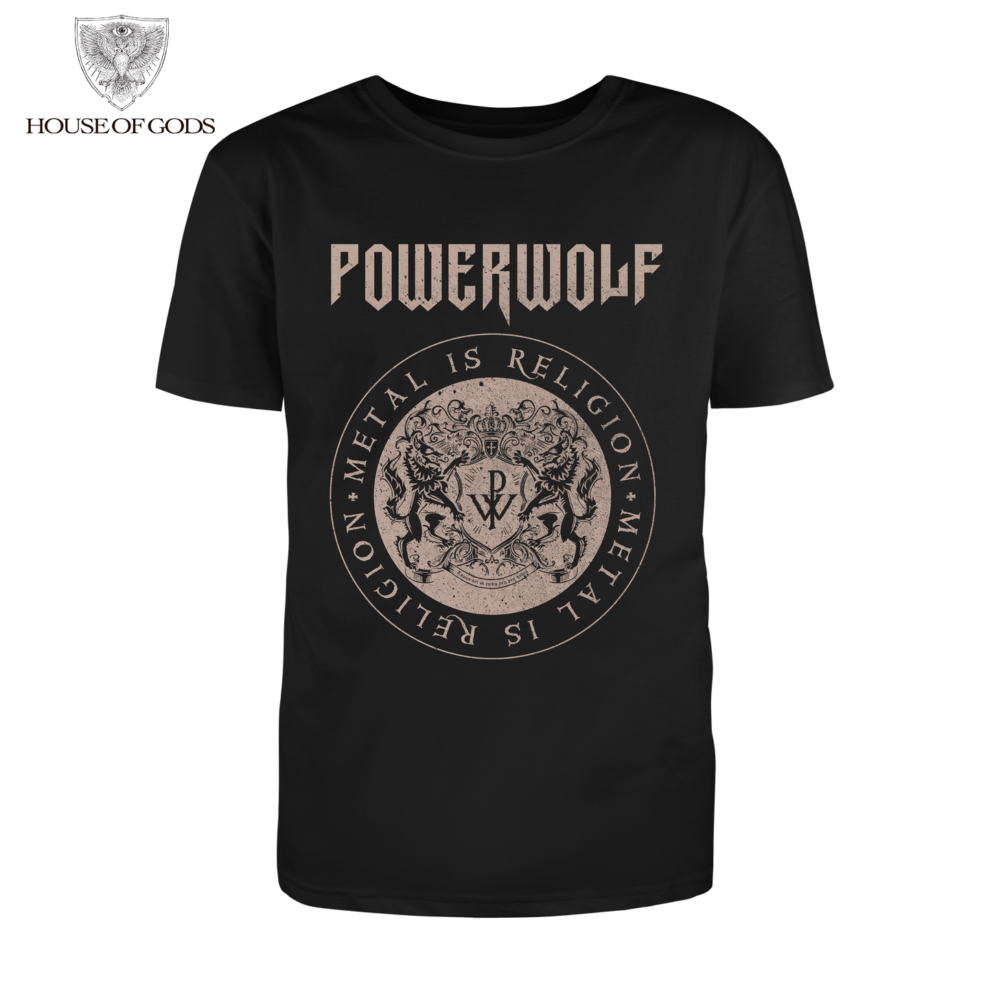 Polera Oficial Powerwolf - Crest Circle - Negro