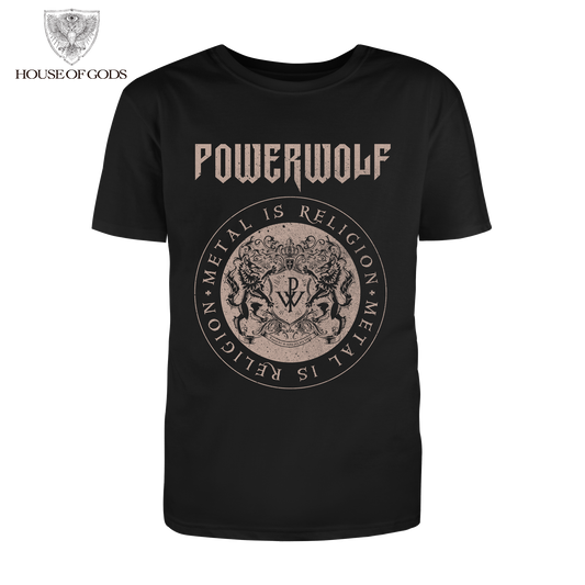 Polera Oficial Powerwolf - Crest Circle - Negro