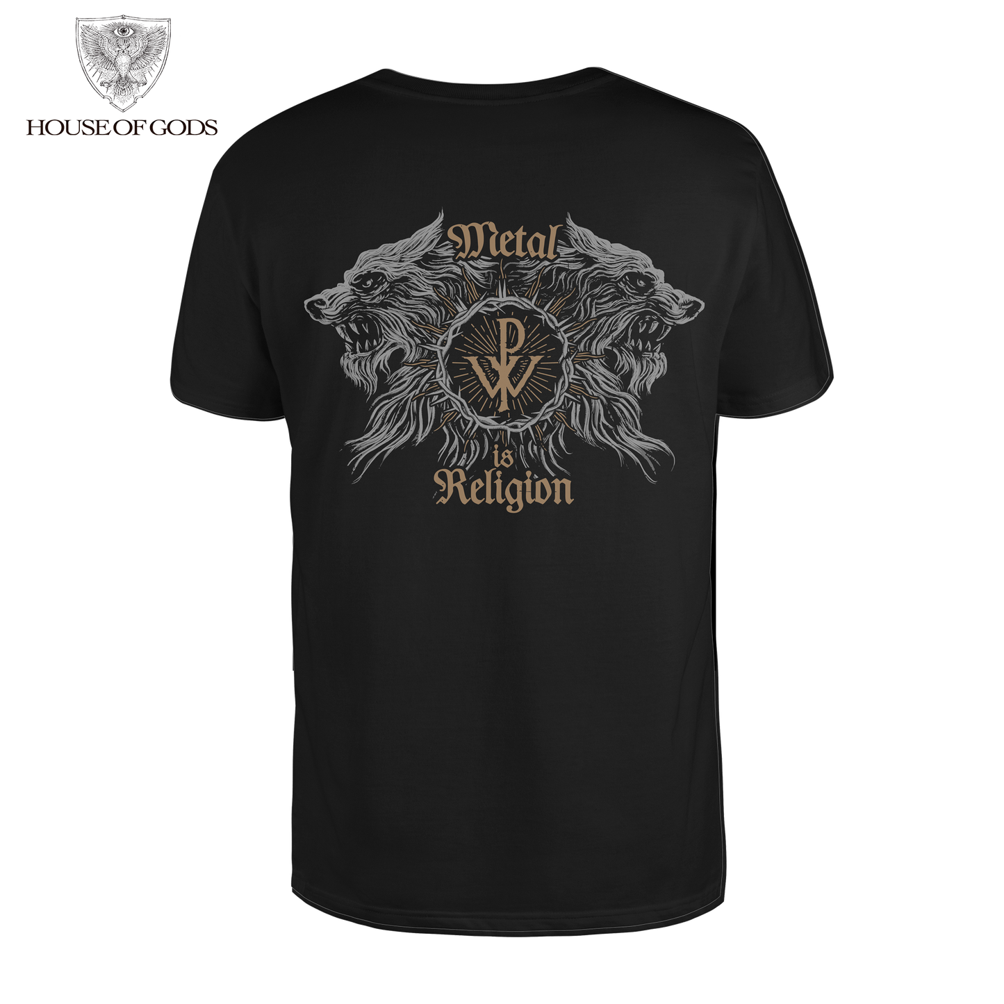 Polera Oficial Powerwolf - Crest Salai - Negro