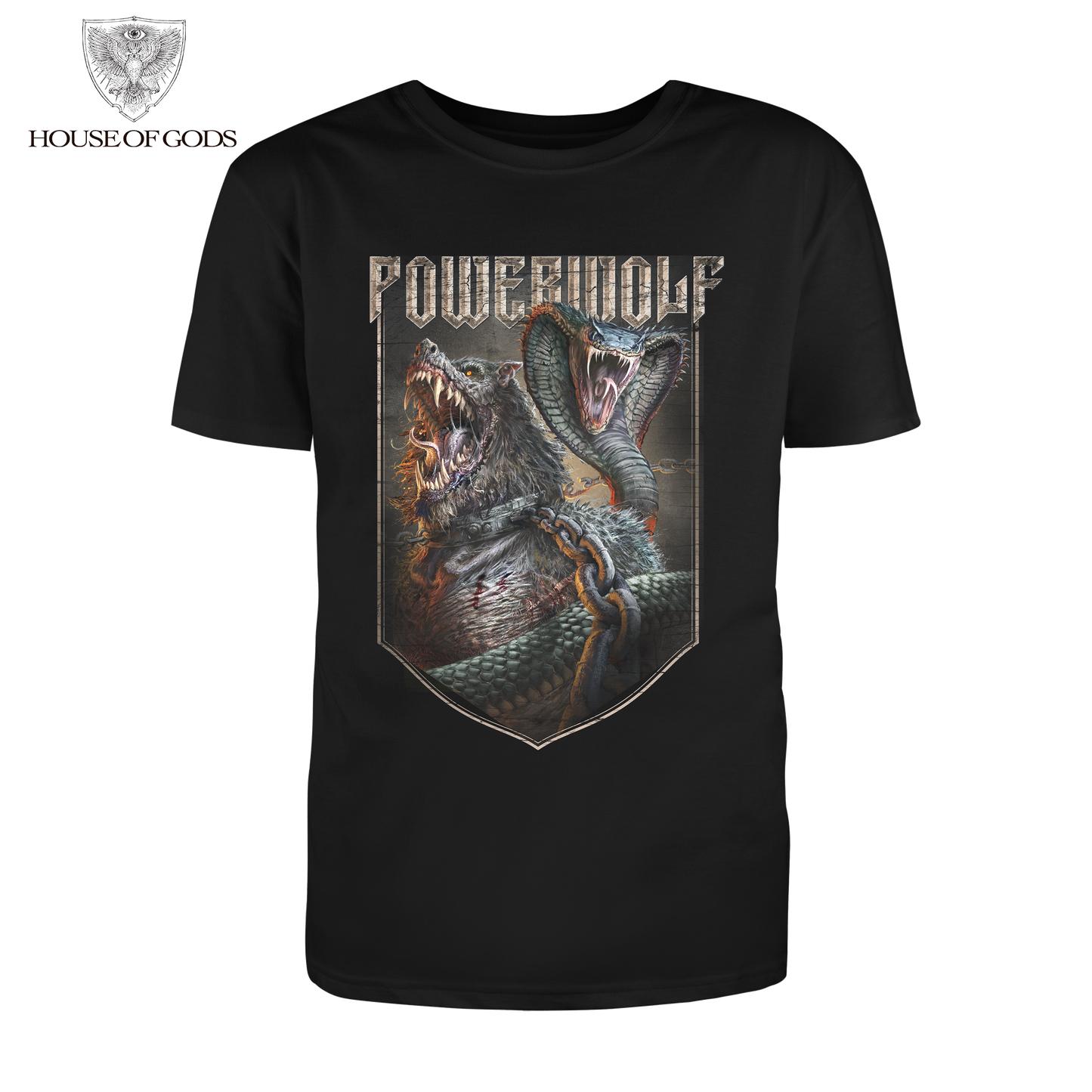 Polera Oficial Powerwolf - Kiss of the Cobra King - Negro