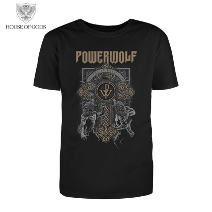 Polera Oficial Powerwolf - Wolf Cross - Negro