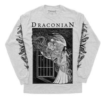 Polera Manga Larga Oficial Draconian - Sleepwalkers - Blanco