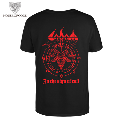 Polera Oficial Sodom - In the Sign of Evil - Negro