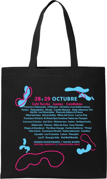 Totebag Oficial - Festival REC - Negro y Crudo