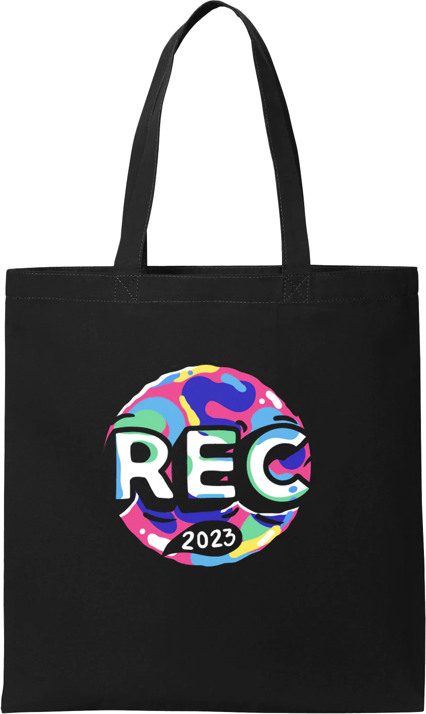 Totebag Oficial - Festival REC - Negro y Crudo