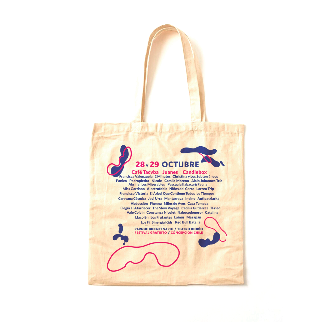 Totebag Oficial - Festival REC - Negro y Crudo