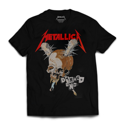 Polera Oficial Metallica - Damage INC. - Negro