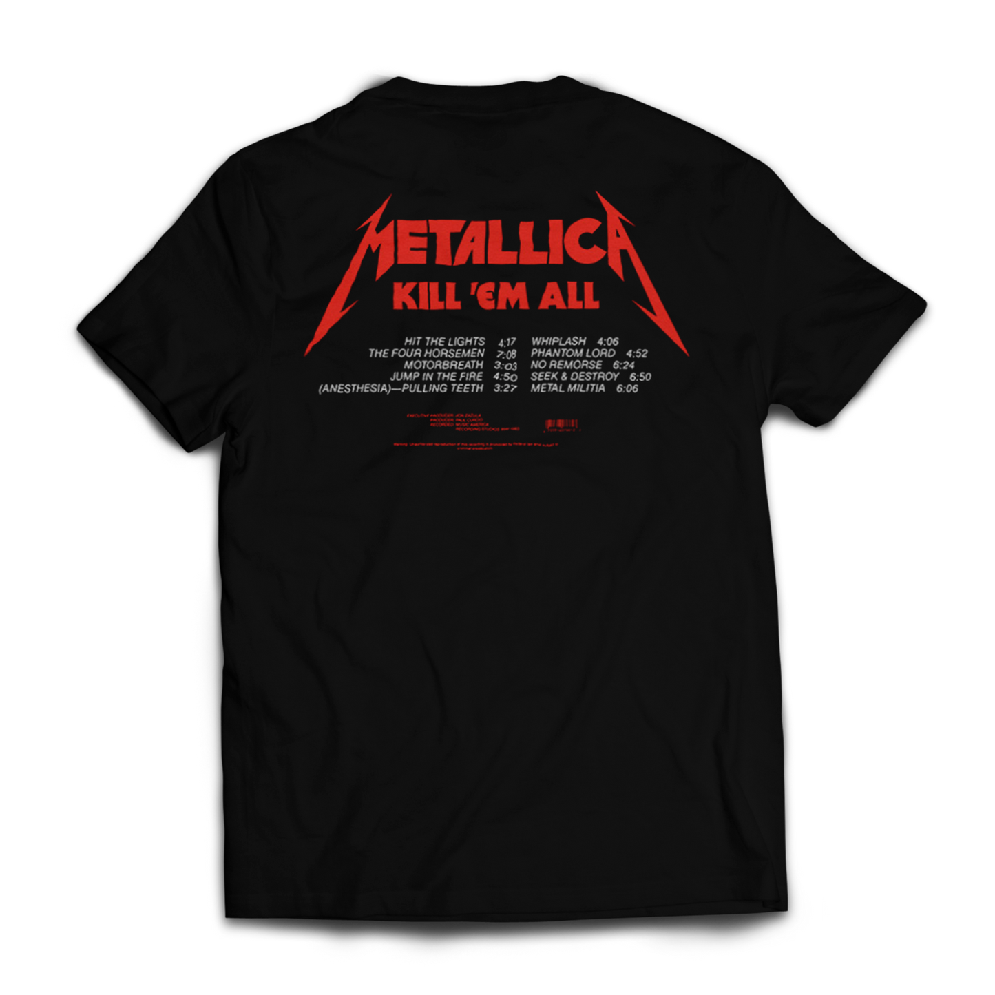 Polera Oficial Metallica - Kill Em' All - Negro