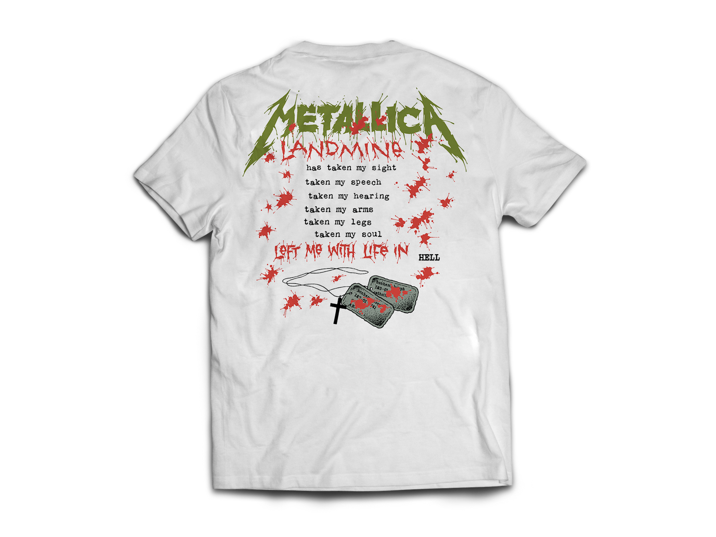 Polera Oficial Metallica - One - Blanco