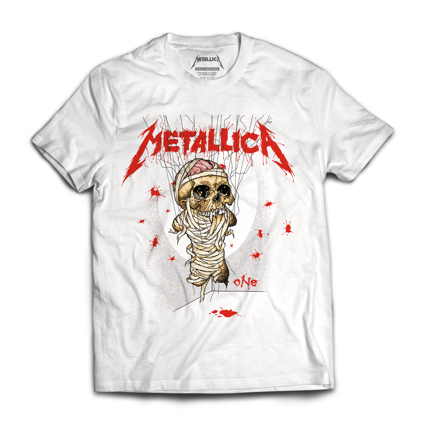 Polera Oficial Metallica - One - Blanco