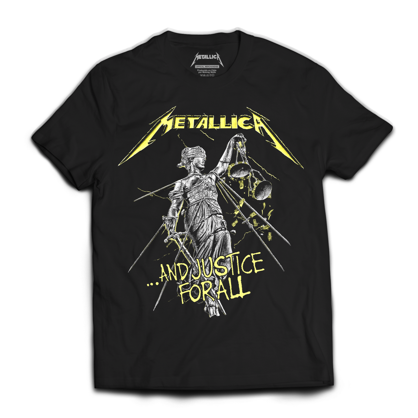 Polera Oficial Metallica - And Justice For All - Negro