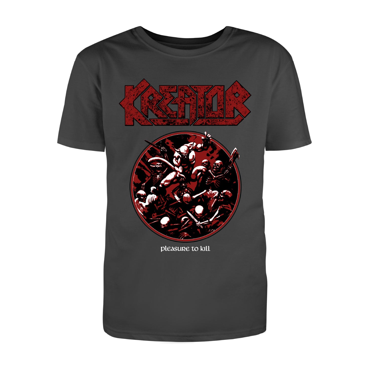 Polera Oficial Kreator - Pleasure to Kill Circle - Gris