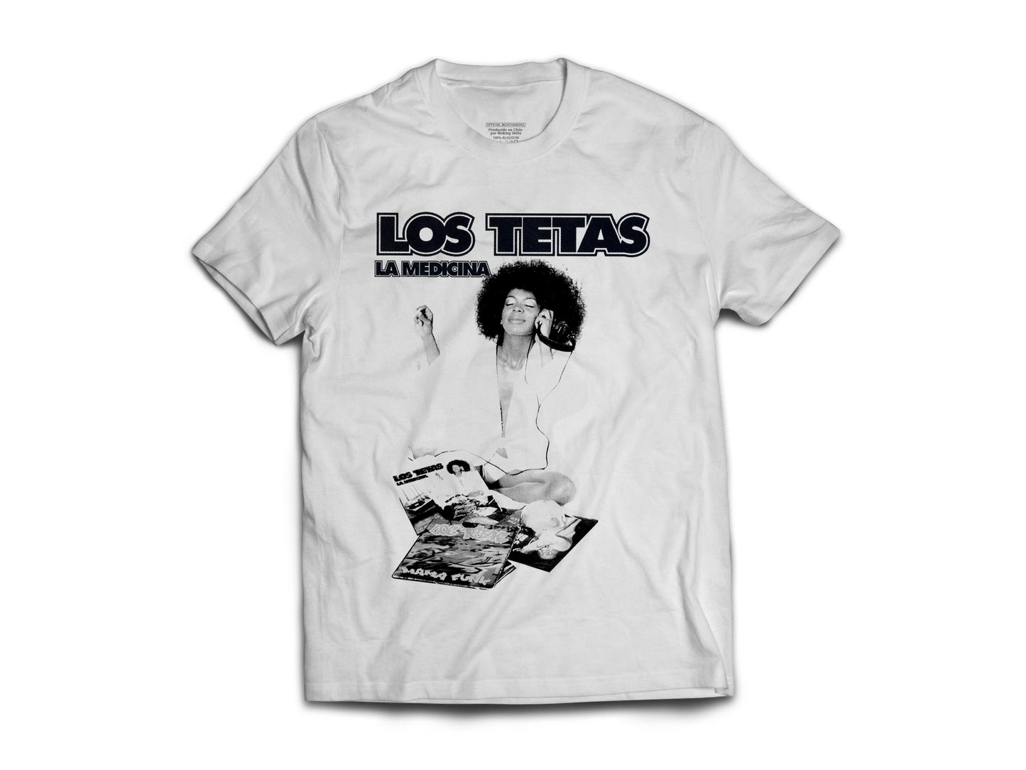 Polera Oficial - Los Tetas - La Medicina - Blanca