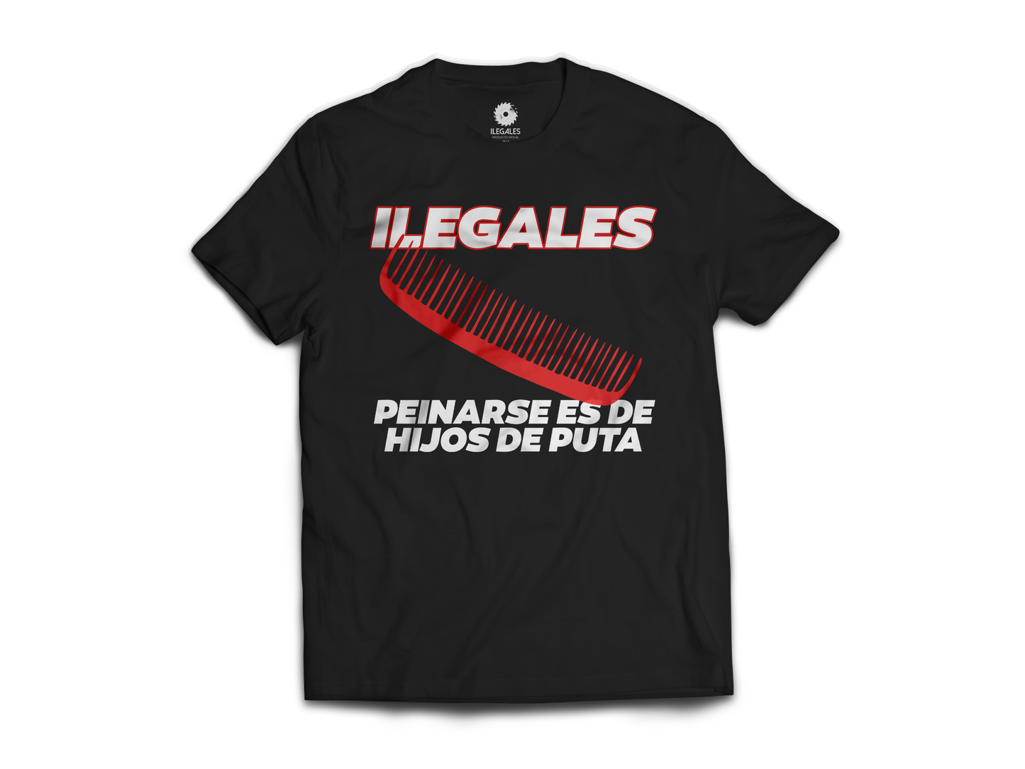 Polera Ilegales Oficial - Peinarse es de HDP