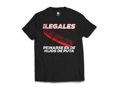 Polera Ilegales Oficial - Peinarse es de HDP