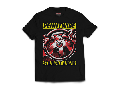 Polera Oficial Pennywise - Straight Ahead -Negro