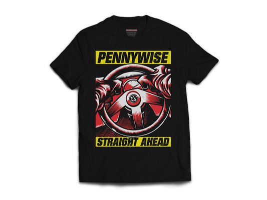 Polera Oficial Pennywise - Straight Ahead -Negro