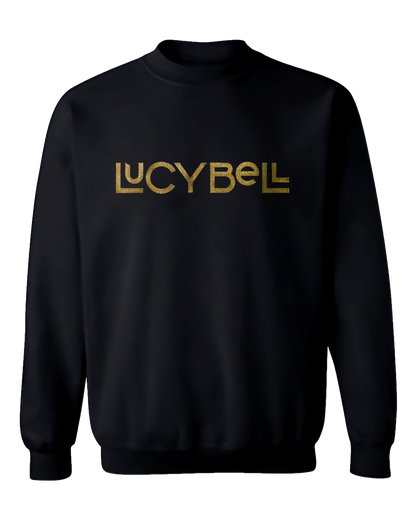 Poleron Crewneck Oficial  Lucybell - Logo - Negro