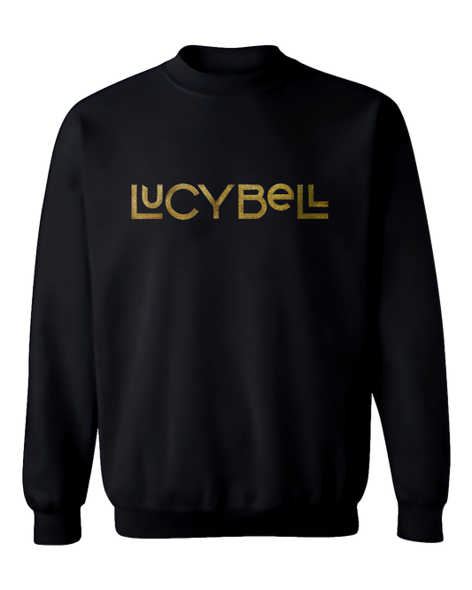 Poleron Crewneck Oficial  Lucybell - Logo - Negro