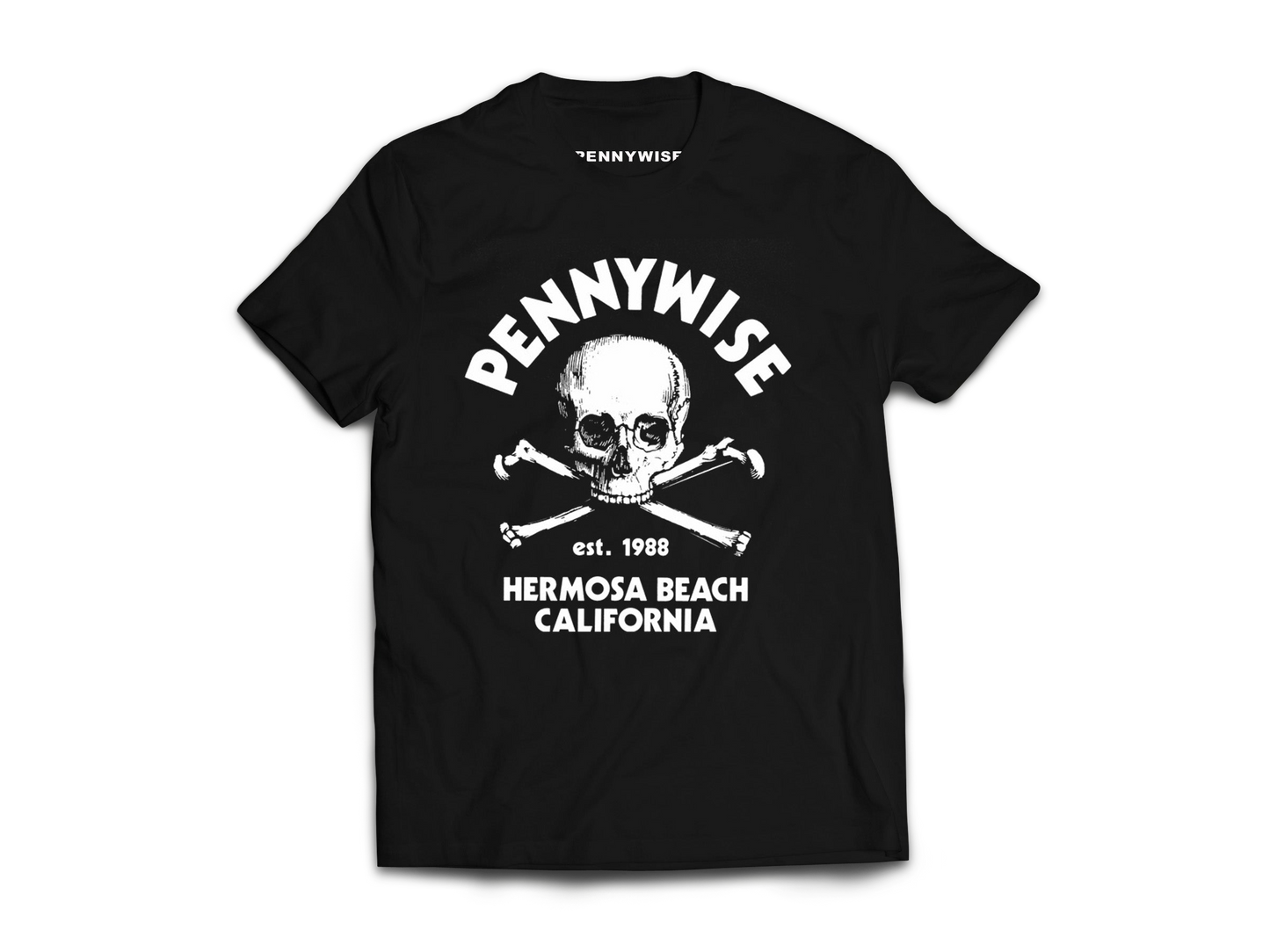 Polera Oficial Pennywise Crossbones - Negro