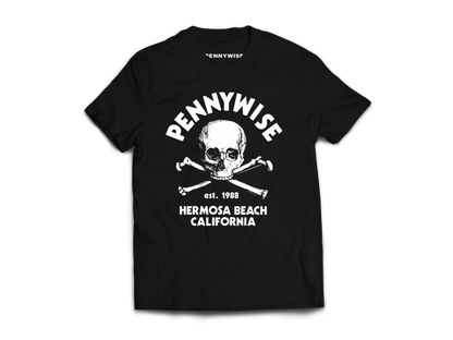 Polera Oficial Pennywise Crossbones - Negro