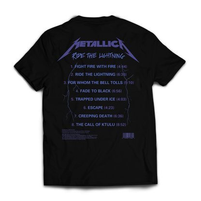 Polera Oficial Metallica - Ride The Lightning - Negro