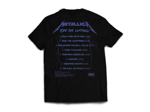 Polera Oficial - Metallica - Ride The Lightning