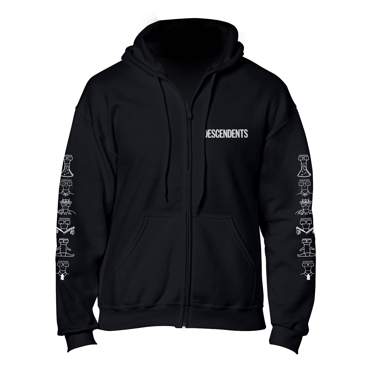 Polerón Zip Up Oficial Descendents - Classic Milo - Negro