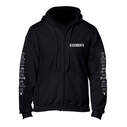 Polerón Zip Up Oficial Descendents - Classic Milo - Negro