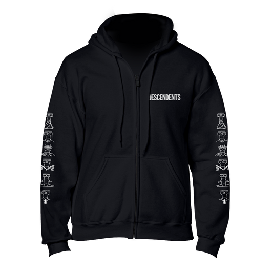 Polerón Zip Up Oficial Descendents - Classic Milo - Negro